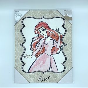 Ariel canvas wall art on wood frame